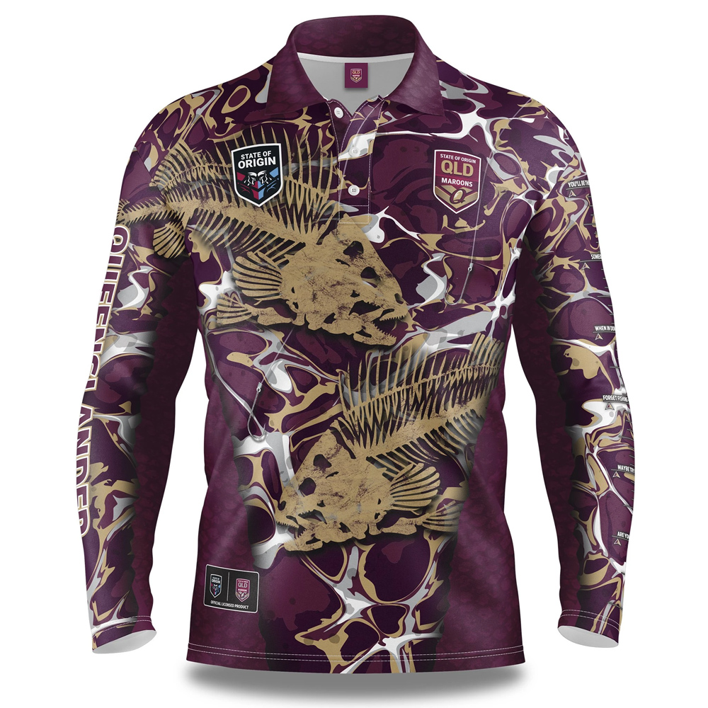 qld maroons fishing shirt